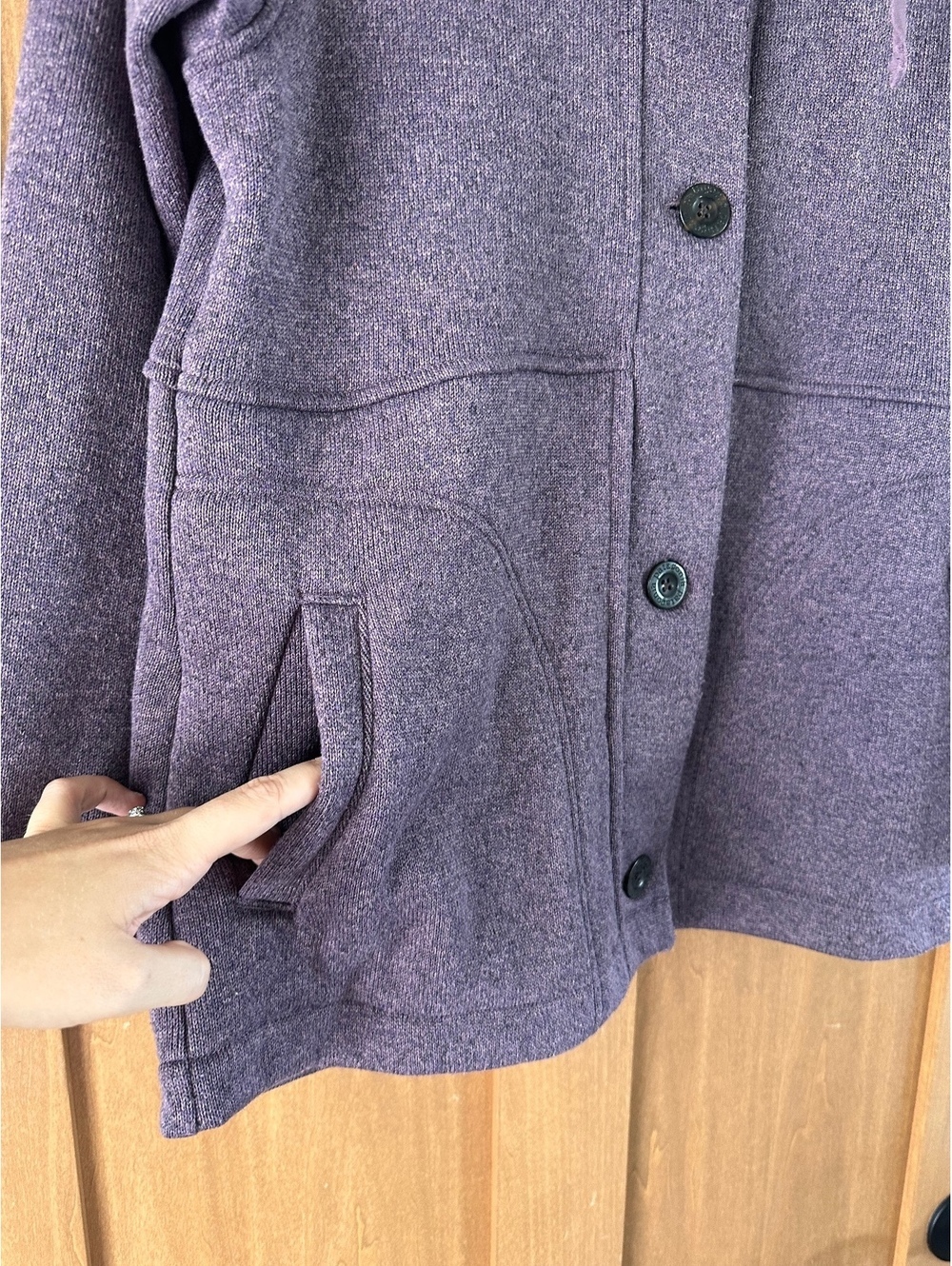 Patagonia Better Sweater Coat Hooded in Light Balsamic Purple Women’s Medium - Picture 4 of 14